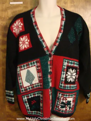80s Plaid Funny Ugly Sweater for a Christmas Party