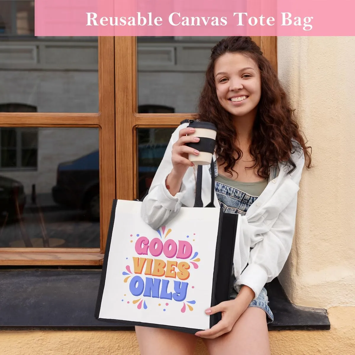 Aesthetic Tote Bag for Women, Inspirational Gifts for Women Birthday Gifts for Women Wife Mom Aunt Coworker