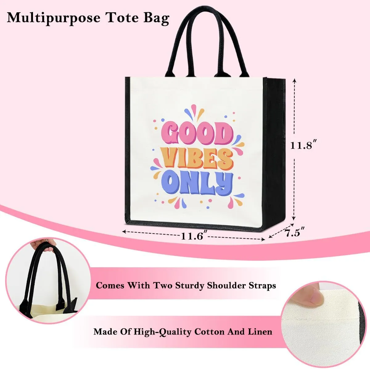 Aesthetic Tote Bag for Women, Inspirational Gifts for Women Birthday Gifts for Women Wife Mom Aunt Coworker