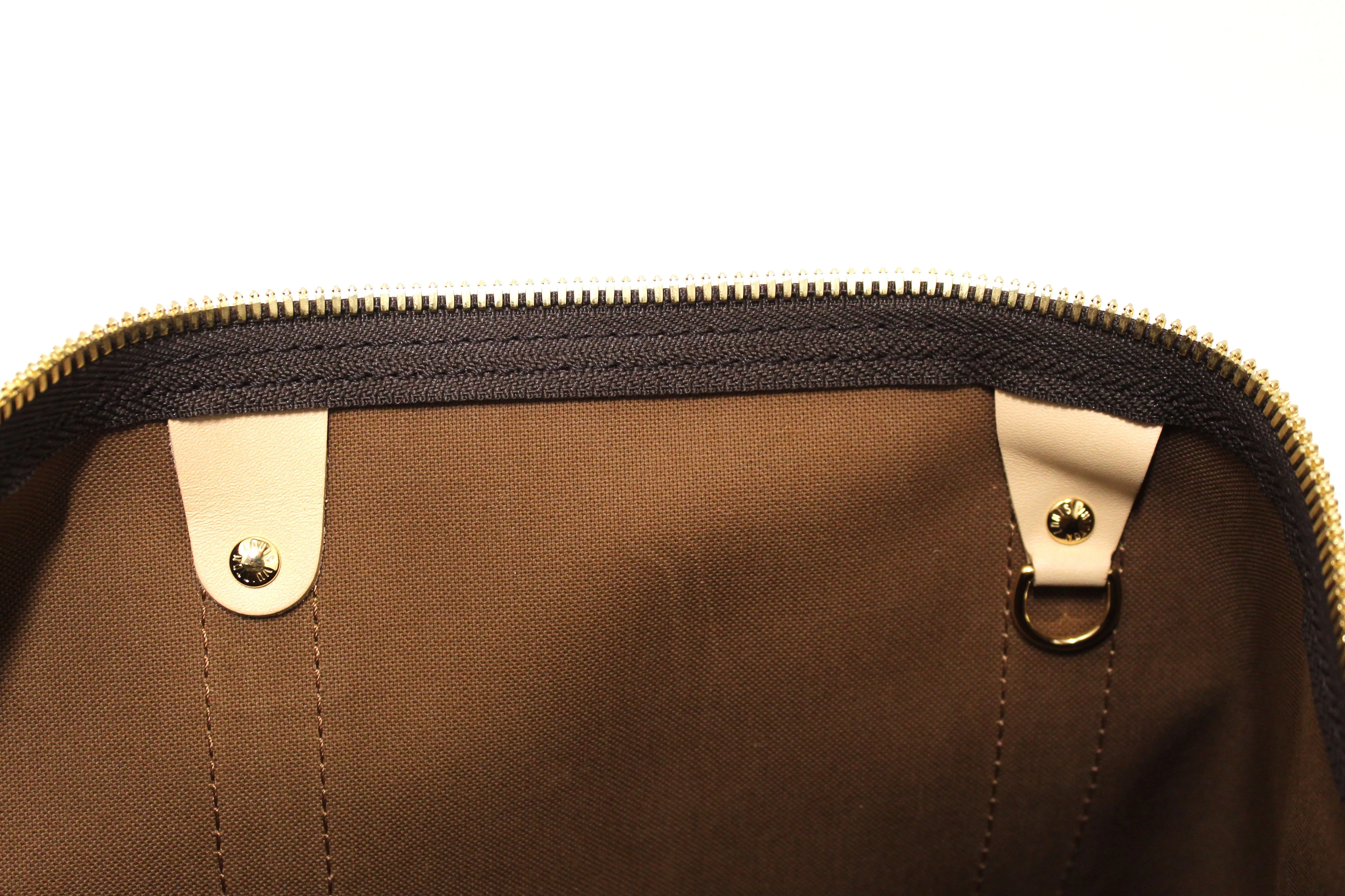 Authentic Louis Vuitton Classic Monogram Canvas Keepall Bandoulière 55 Travel Bag