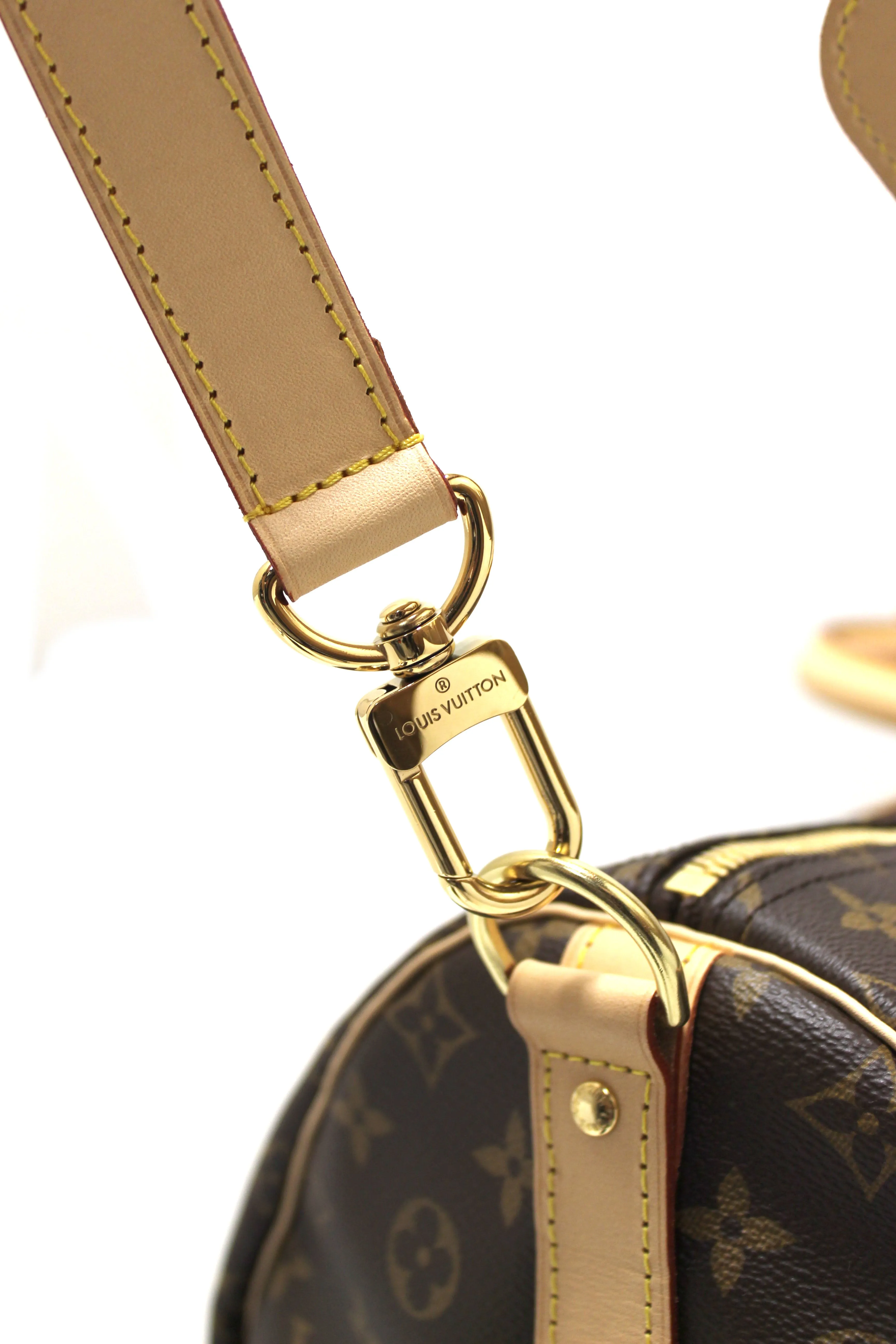Authentic Louis Vuitton Classic Monogram Canvas Keepall Bandoulière 55 Travel Bag