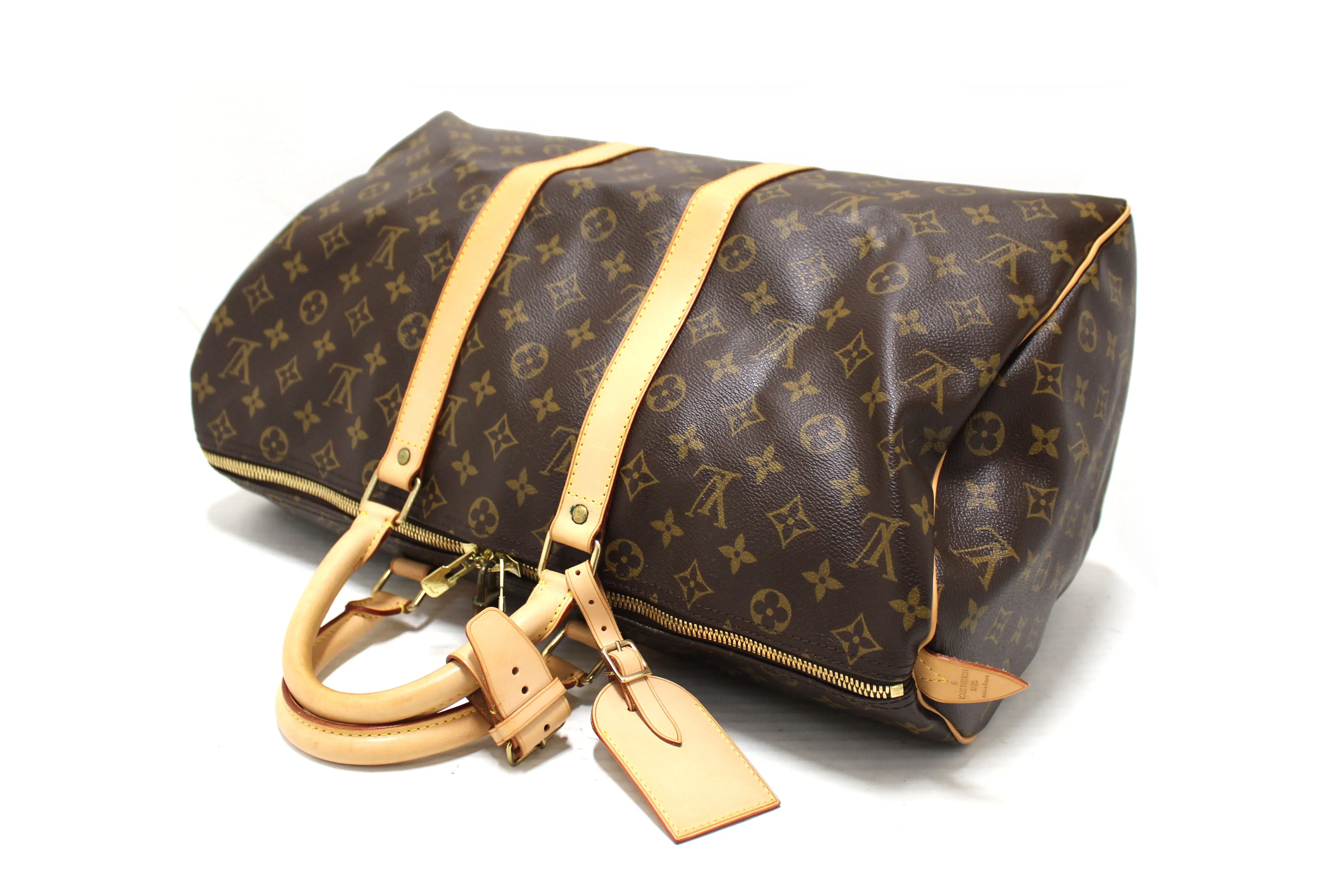 Authentic Louis Vuitton Classic Monogram Keepall 45 Travel Bag