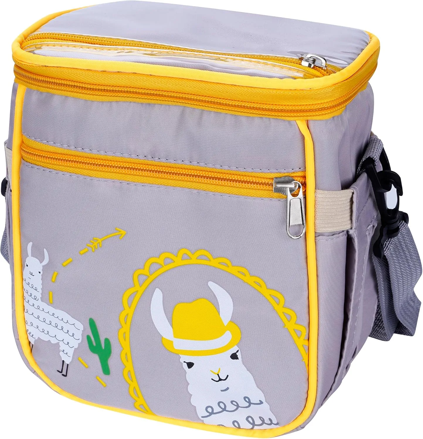 Baby Stroller Organizer BagSmall Diaper Bag - Universal Stroller Organizer With Insulated Cup Holder,Pocket With Baby Wipes DispenserAdjustable Shoulder Strap(Grey)