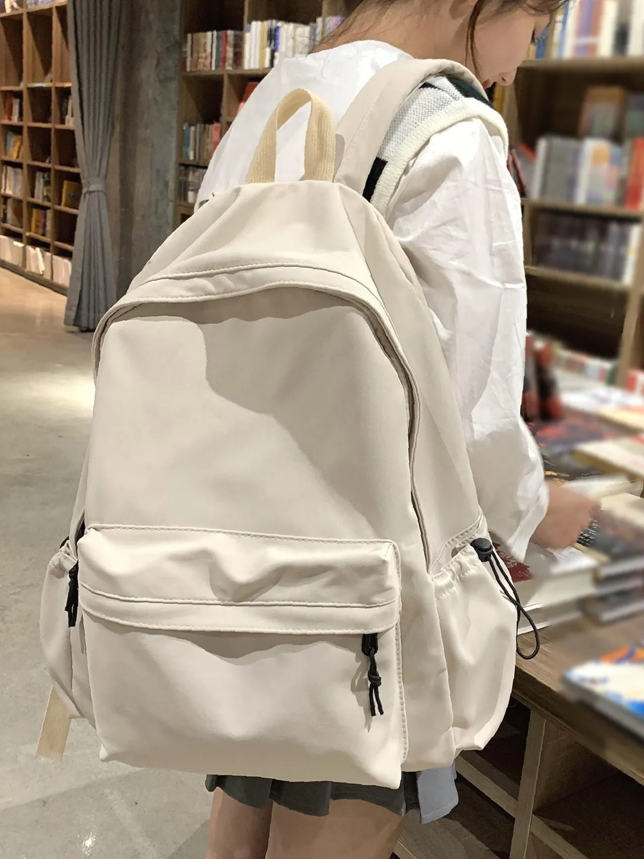 Bag For Love  Minimalist Pocket Front Backpack   Women Backpacks
