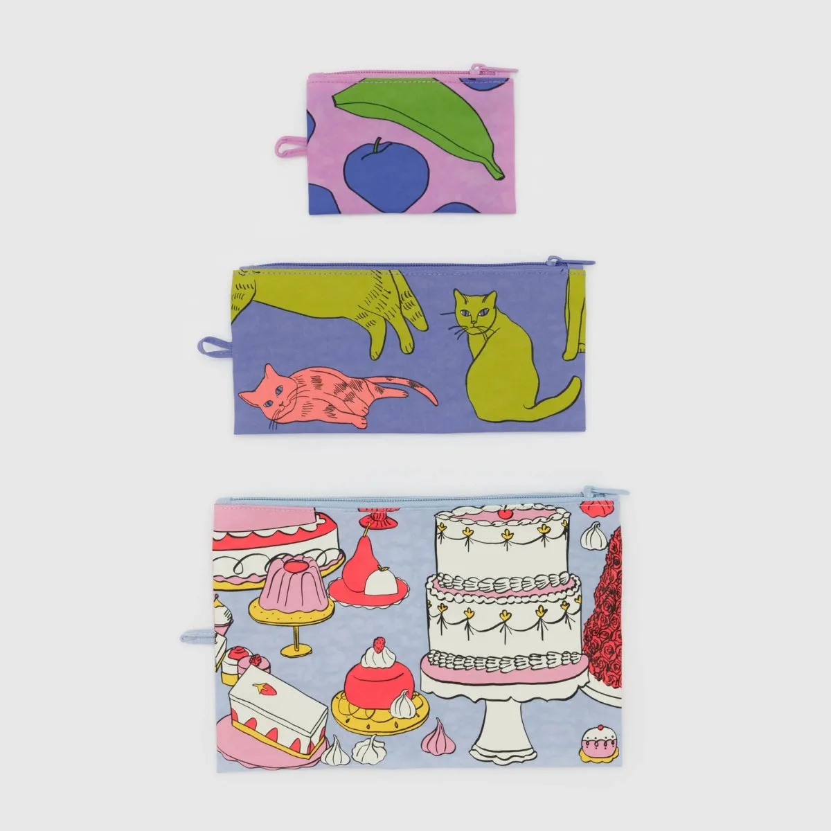 Baggu Flat Pouch Set in Still Life