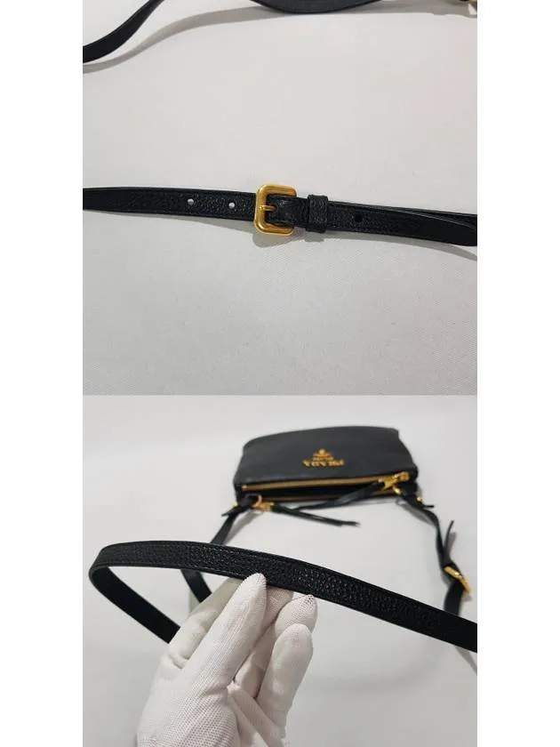 Bandoliera triangle logo double zipper cross bag 1BH046