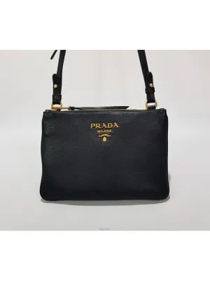 Bandoliera triangle logo double zipper cross bag 1BH046