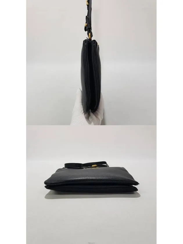 Bandoliera triangle logo double zipper cross bag 1BH046