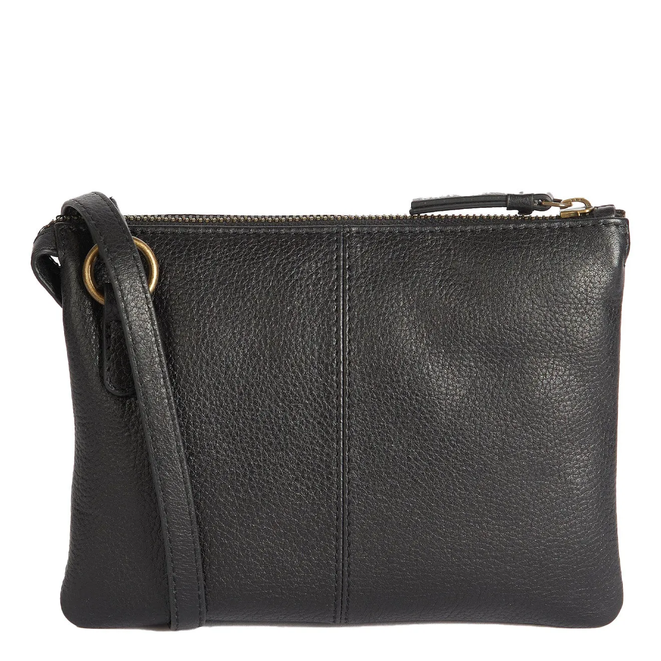 Barbour Lochy Leather Crossbody Bag Classic Black