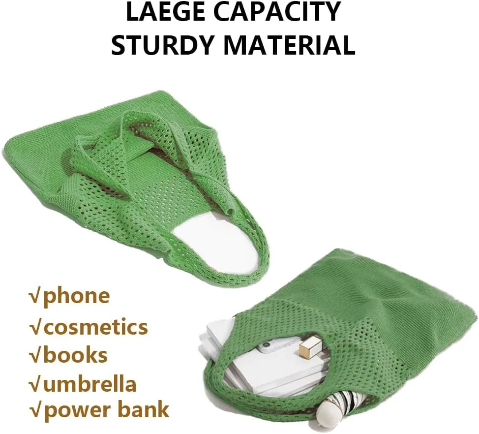 Beach Tote Bags for Women, Summer Slouchy Hobo Shoulder Crossbody Bag Womens Boho Purses and Handbags