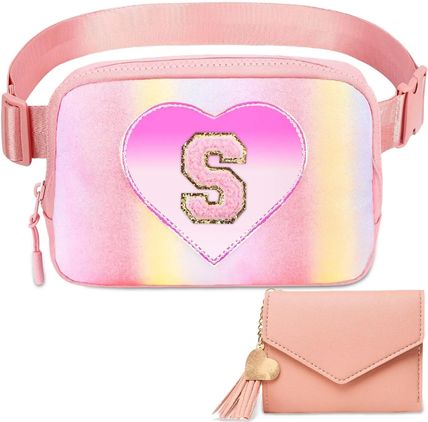 Belt Bag for Girls Gifts - Birthday Gifts for Teenager, Personalized Gifts for Mom Freind Sister Teacher, Graduation Gifts for Her, Initial Crossbody Bag Belt Bag for Women S