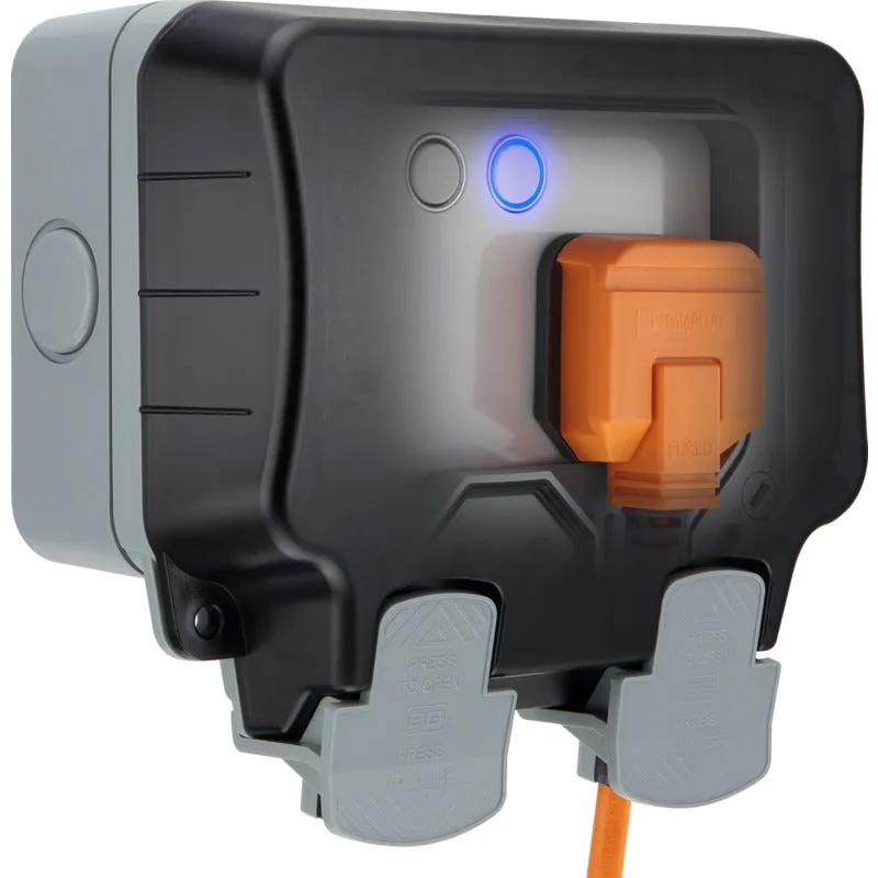 BG WP22/HC Nexus Smart IP66 Weatherproof Double Switched 13A Socket with Smart Control