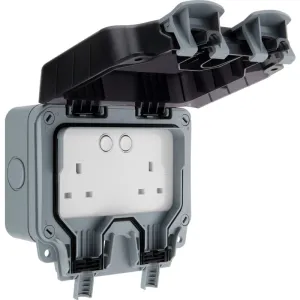 BG WP22/HC Nexus Smart IP66 Weatherproof Double Switched 13A Socket with Smart Control
