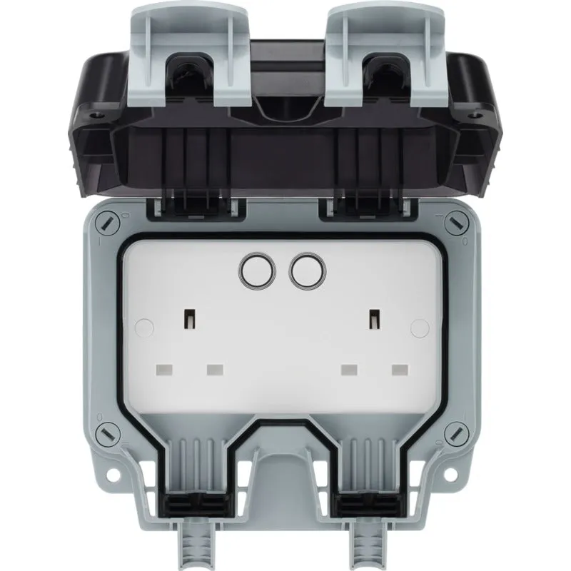 BG WP22/HC Nexus Smart IP66 Weatherproof Double Switched 13A Socket with Smart Control