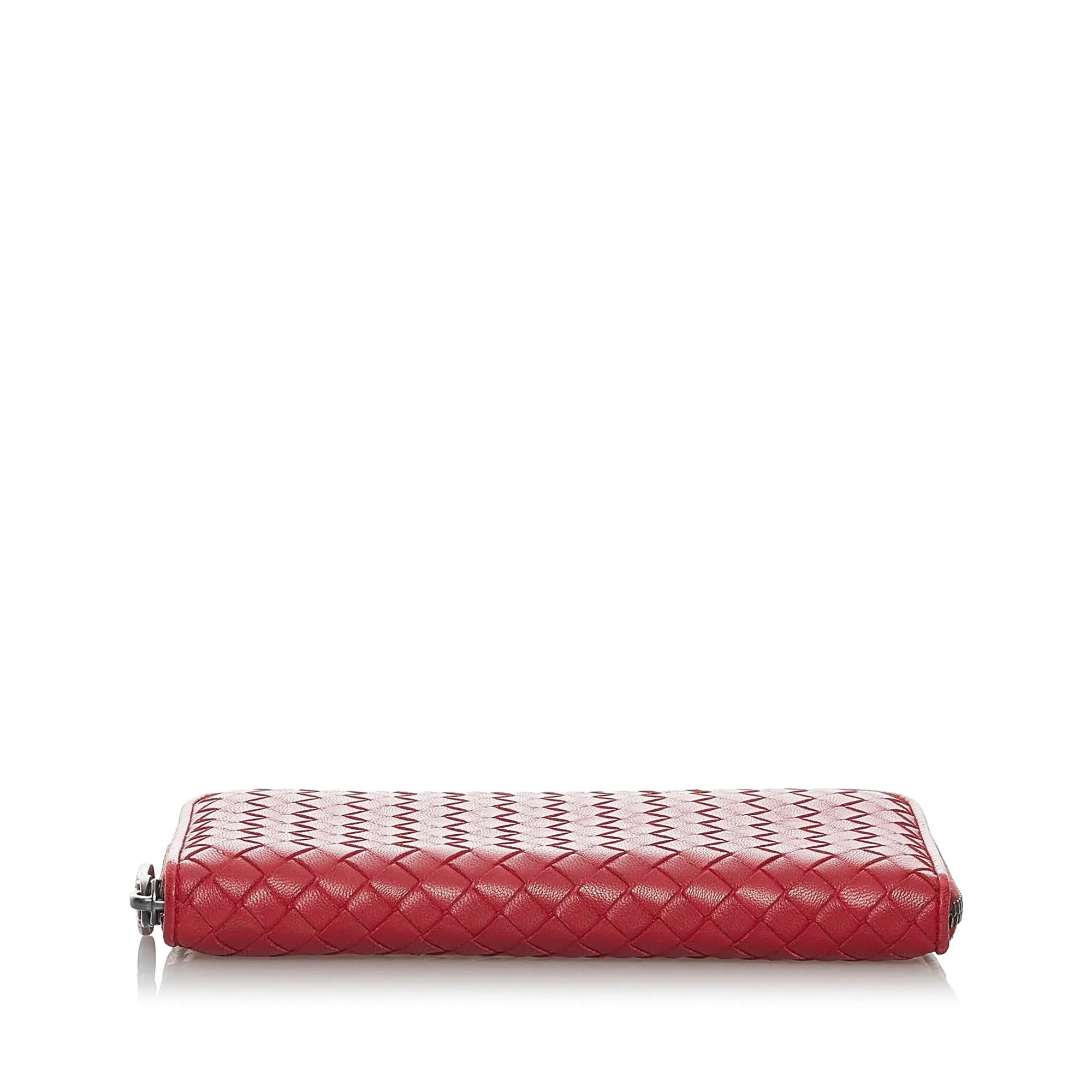 Bottega Veneta Intrecciato Leather Zip Around Wallet (SHG-29738)
