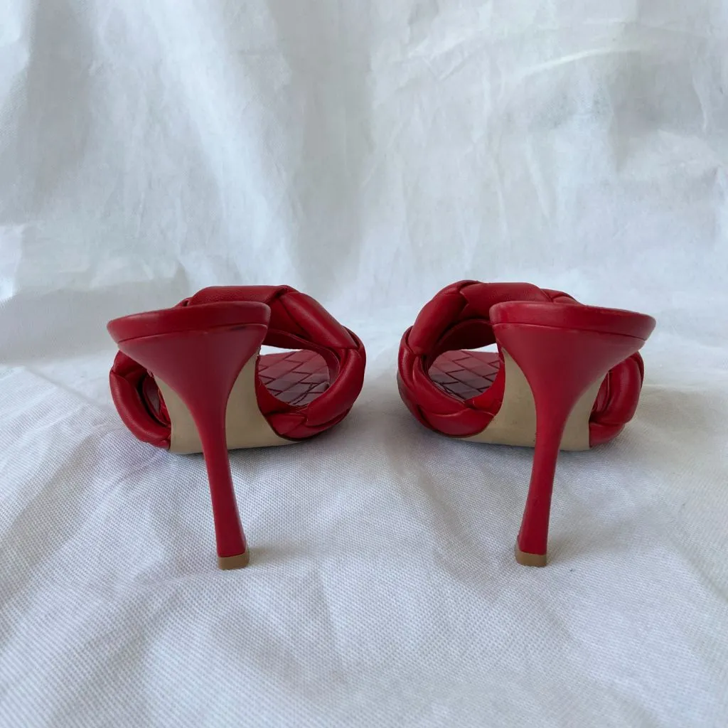 Bottega Veneta Lido Red Sandals, 38.5