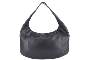 BOTTEGA VENETA SHOULDER BAG BLACK LEATHER SILVER HARDWARE NO DUST COVER