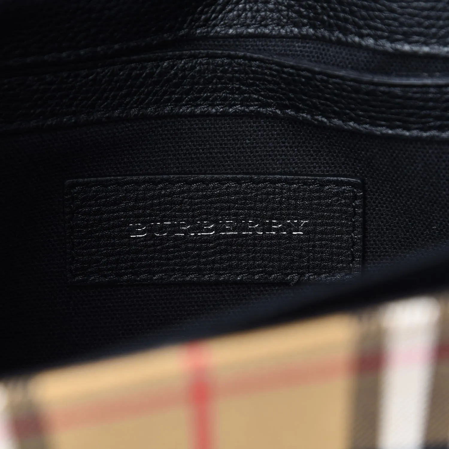 BURBERRY CALFSKIN VINTAGE CHECK SMALL MACKEN CROSSBODY BAG