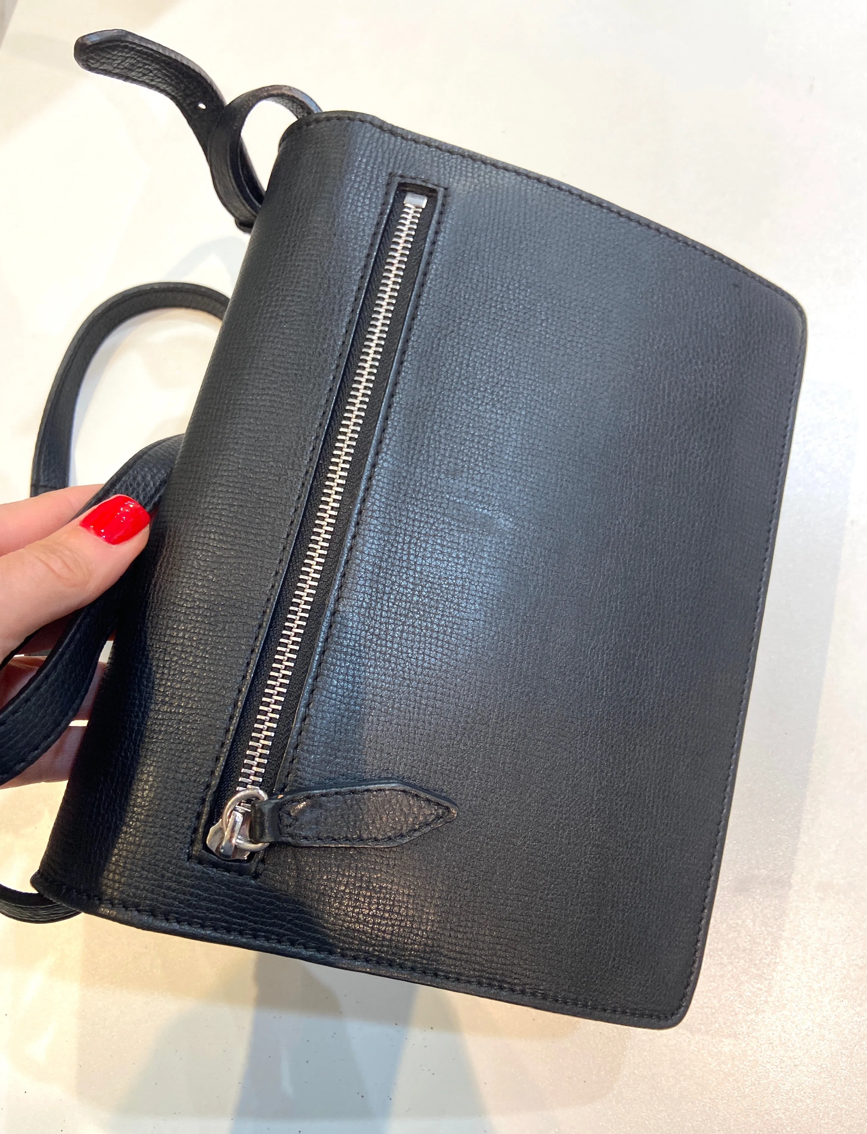 BURBERRY CALFSKIN VINTAGE CHECK SMALL MACKEN CROSSBODY BAG