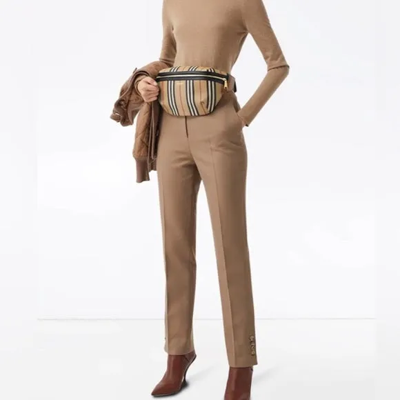 BURBERRY E-CANVAS ICON STRIPE SONNY BUM BAG