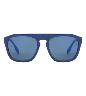 Burberry Men's Dark Grey-Mirrored Square Sunglasses
