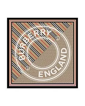 BURBERRY MONOGRAM HERITAGE SILK SQUARE SCARF