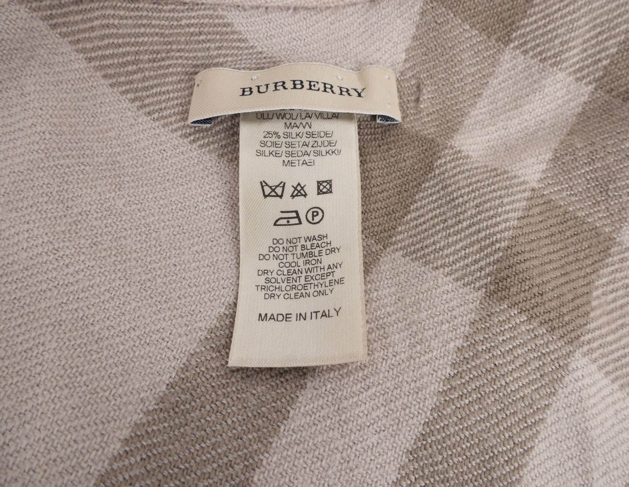 Burberry Plaid Wool and Silk Circle Scarf