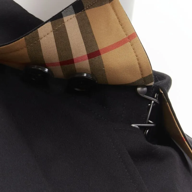 BURBERRY RICCARDO TISCI Long Chelsea Heritage black gabardine trench EU54 XL