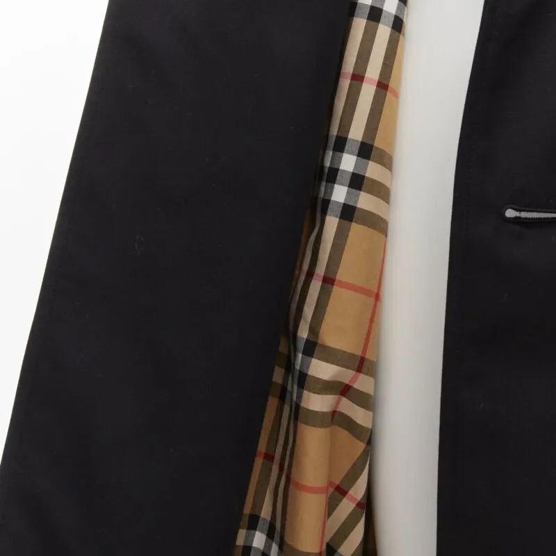 BURBERRY RICCARDO TISCI Long Chelsea Heritage black gabardine trench EU54 XL