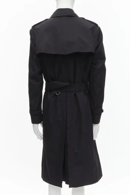 BURBERRY RICCARDO TISCI Long Chelsea Heritage black gabardine trench EU54 XL