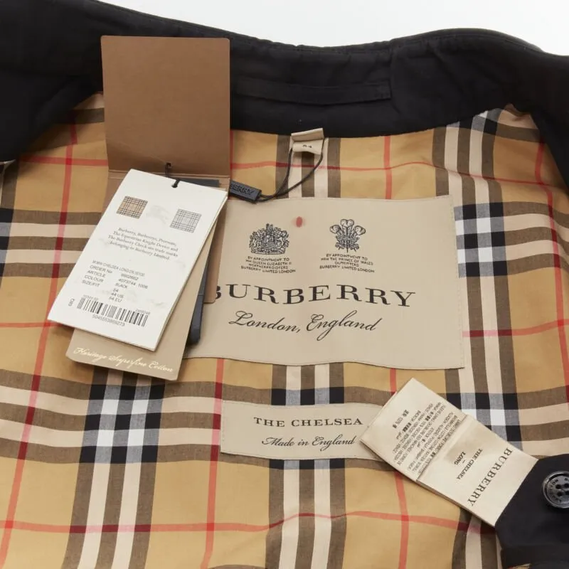 BURBERRY RICCARDO TISCI Long Chelsea Heritage black gabardine trench EU54 XL
