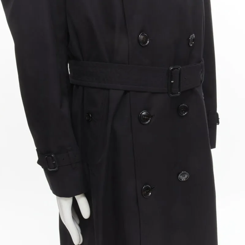 BURBERRY RICCARDO TISCI Long Chelsea Heritage black gabardine trench EU54 XL