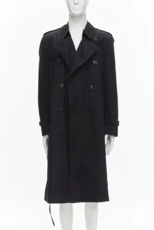 BURBERRY RICCARDO TISCI Long Chelsea Heritage black gabardine trench EU54 XL