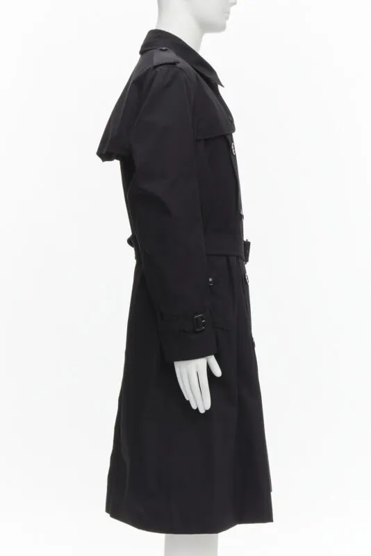 BURBERRY RICCARDO TISCI Long Chelsea Heritage black gabardine trench EU54 XL