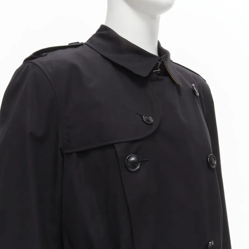 BURBERRY RICCARDO TISCI Long Chelsea Heritage black gabardine trench EU54 XL