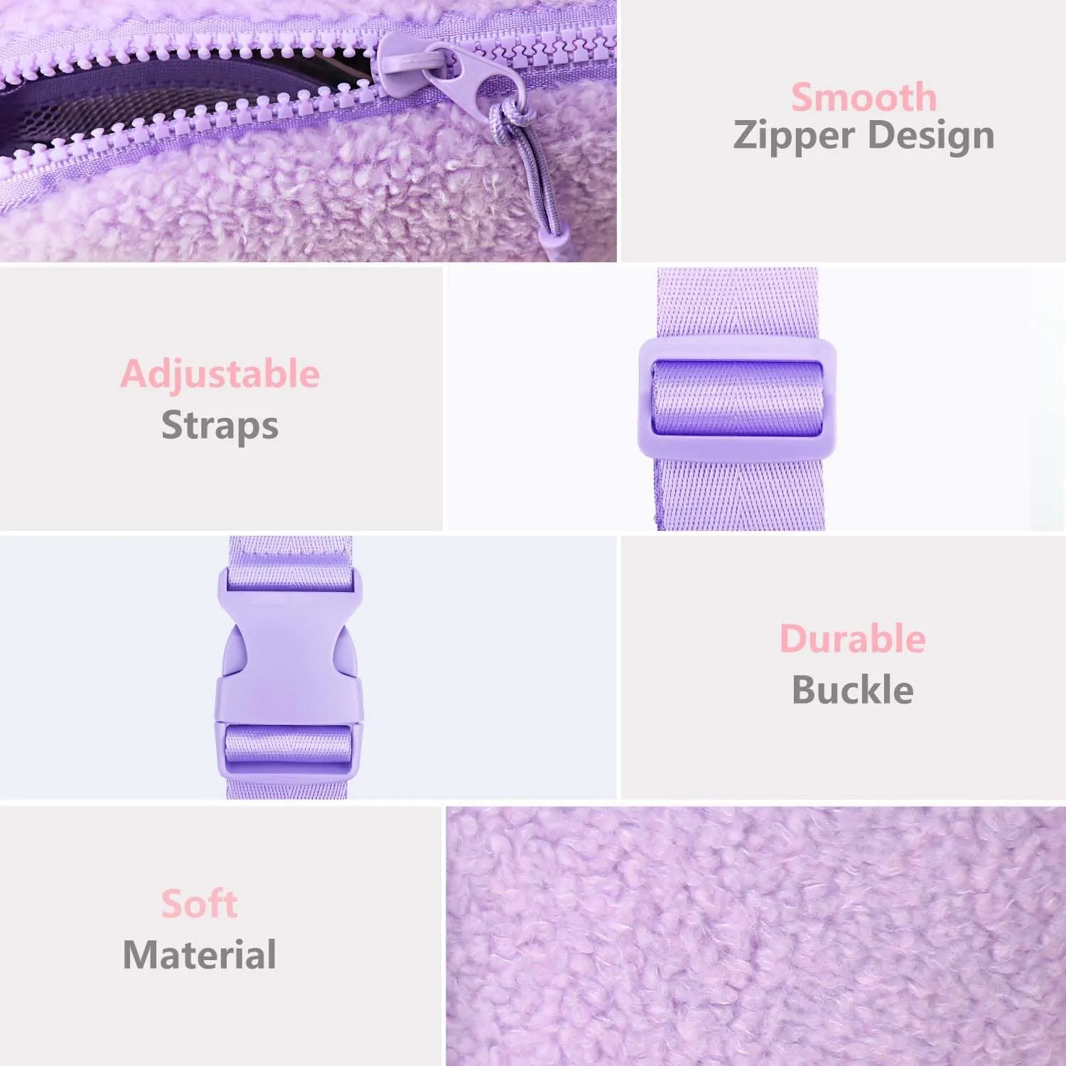 Christmas Gifts for Girls Teen Kids - Birthday Gifts for Women, Personalized Gifts for Mom Freind Sister Teacher, Graduation Gifts for Her, Initial Crossbody Bag Belt Bag for Women Purple S