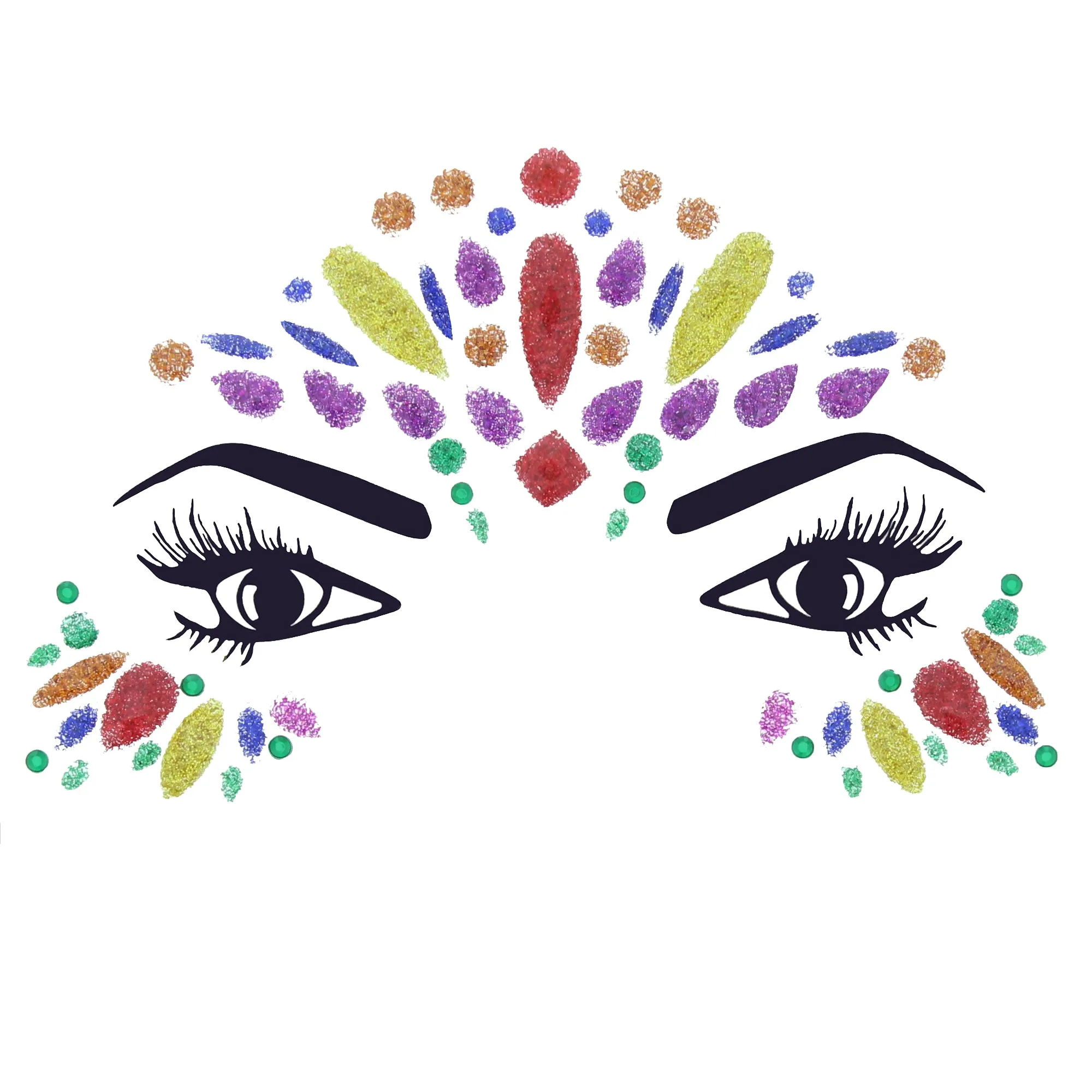 Crystal Stone Face Gems / Jewels - Style N