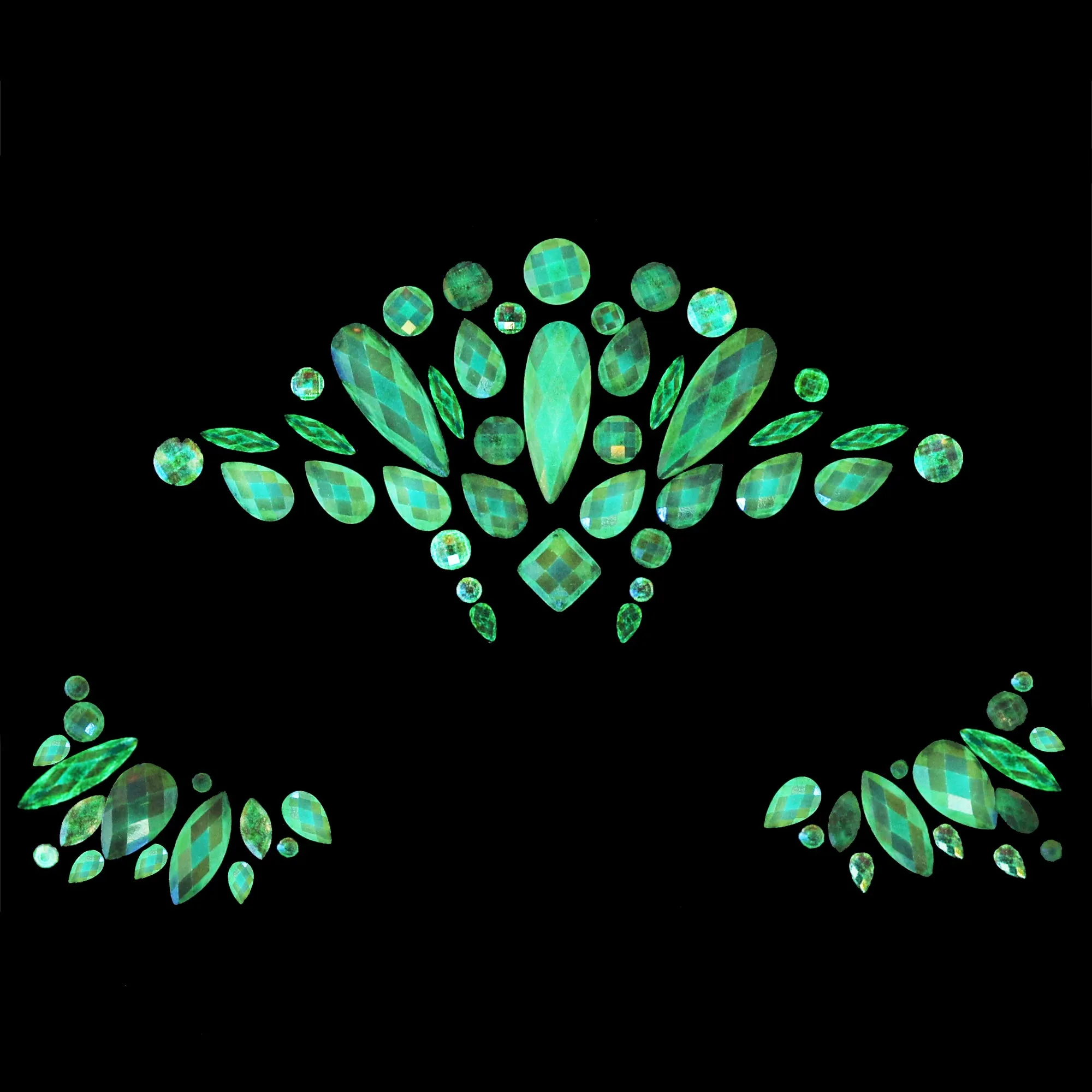 Crystal Stone Face Gems / Jewels - Style N