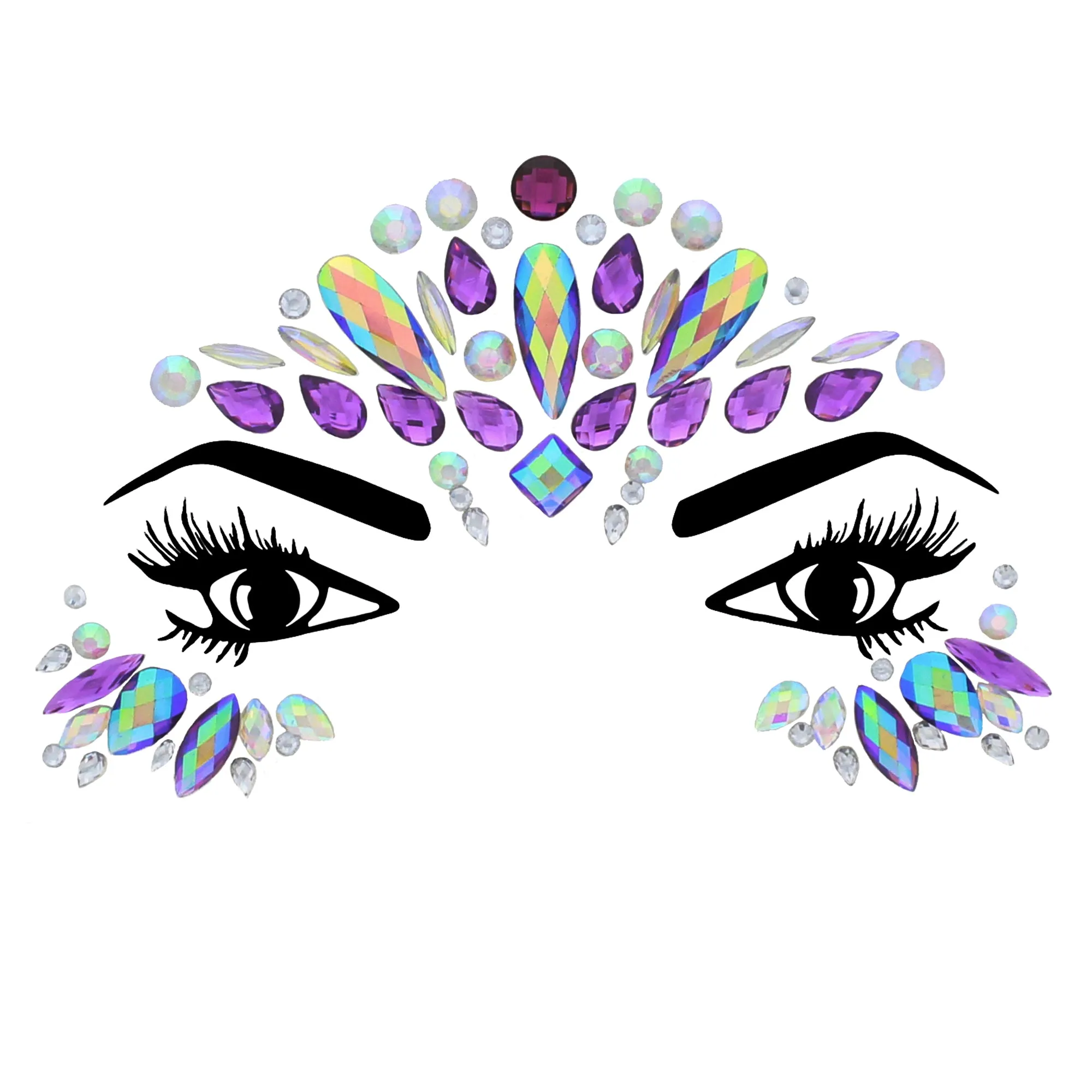 Crystal Stone Face Gems / Jewels - Style N