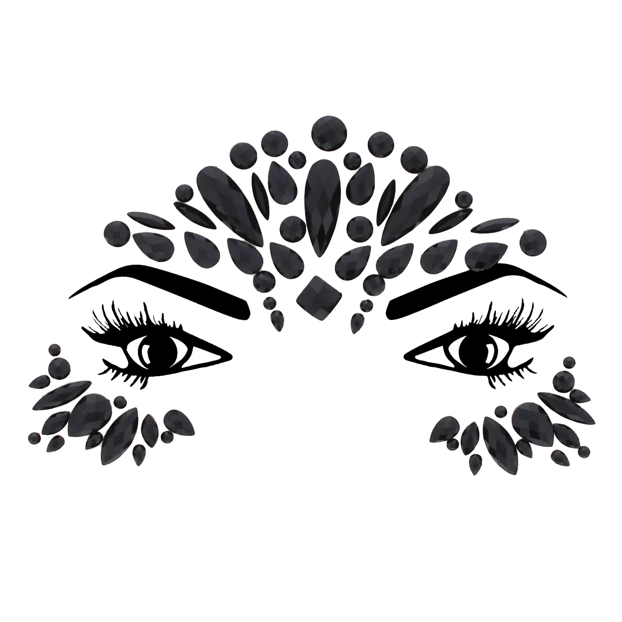 Crystal Stone Face Gems / Jewels - Style N