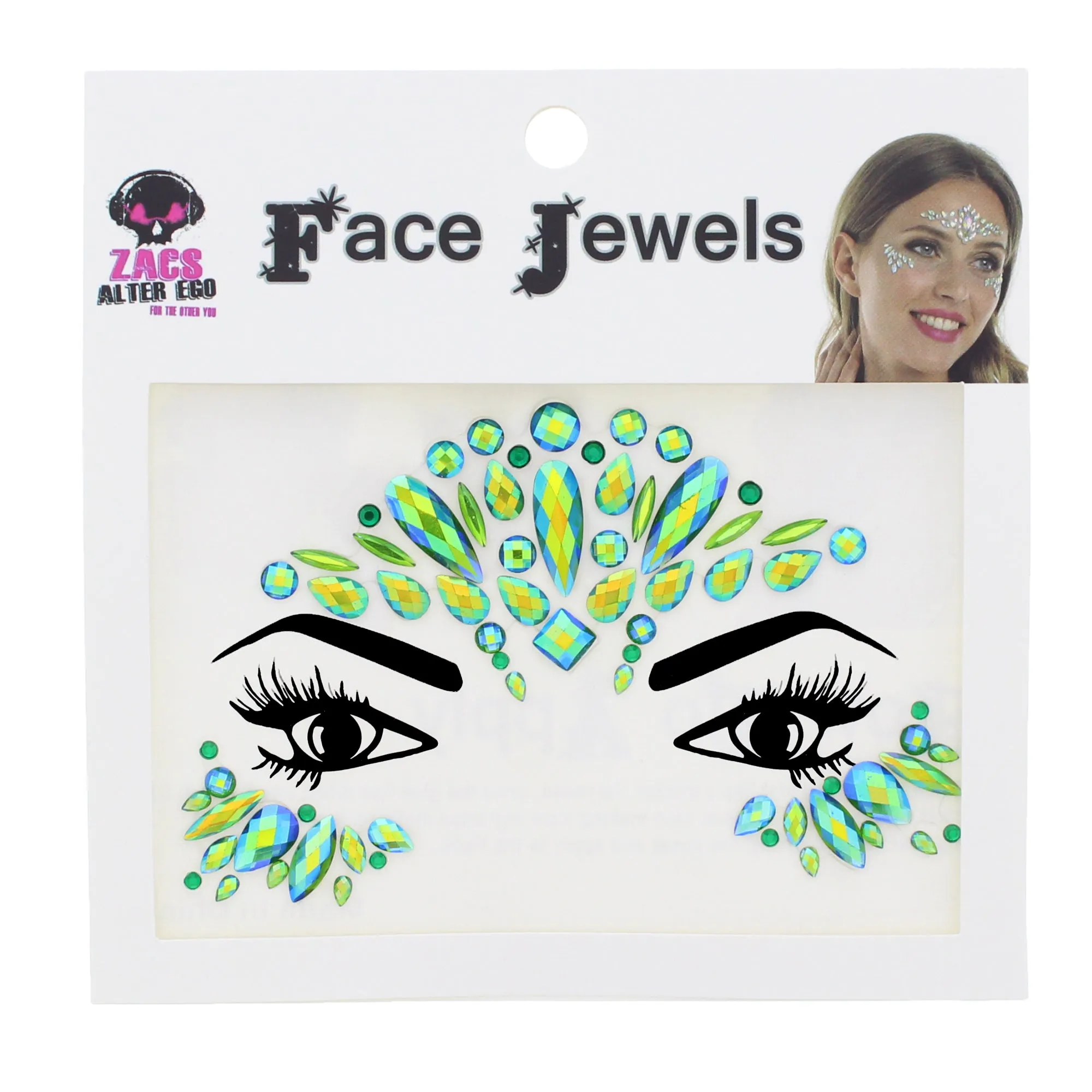 Crystal Stone Face Gems / Jewels - Style N