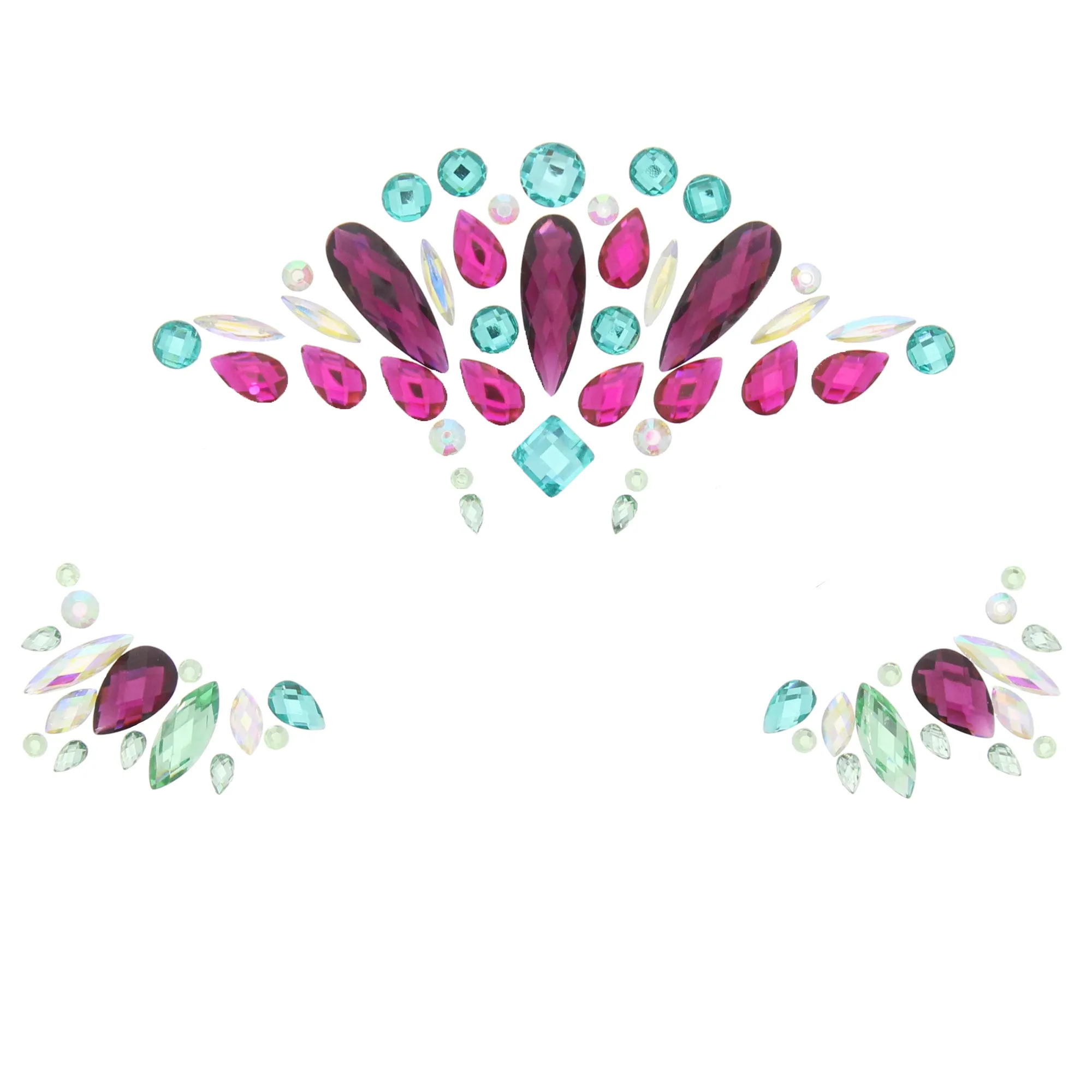 Crystal Stone Face Gems / Jewels - Style N