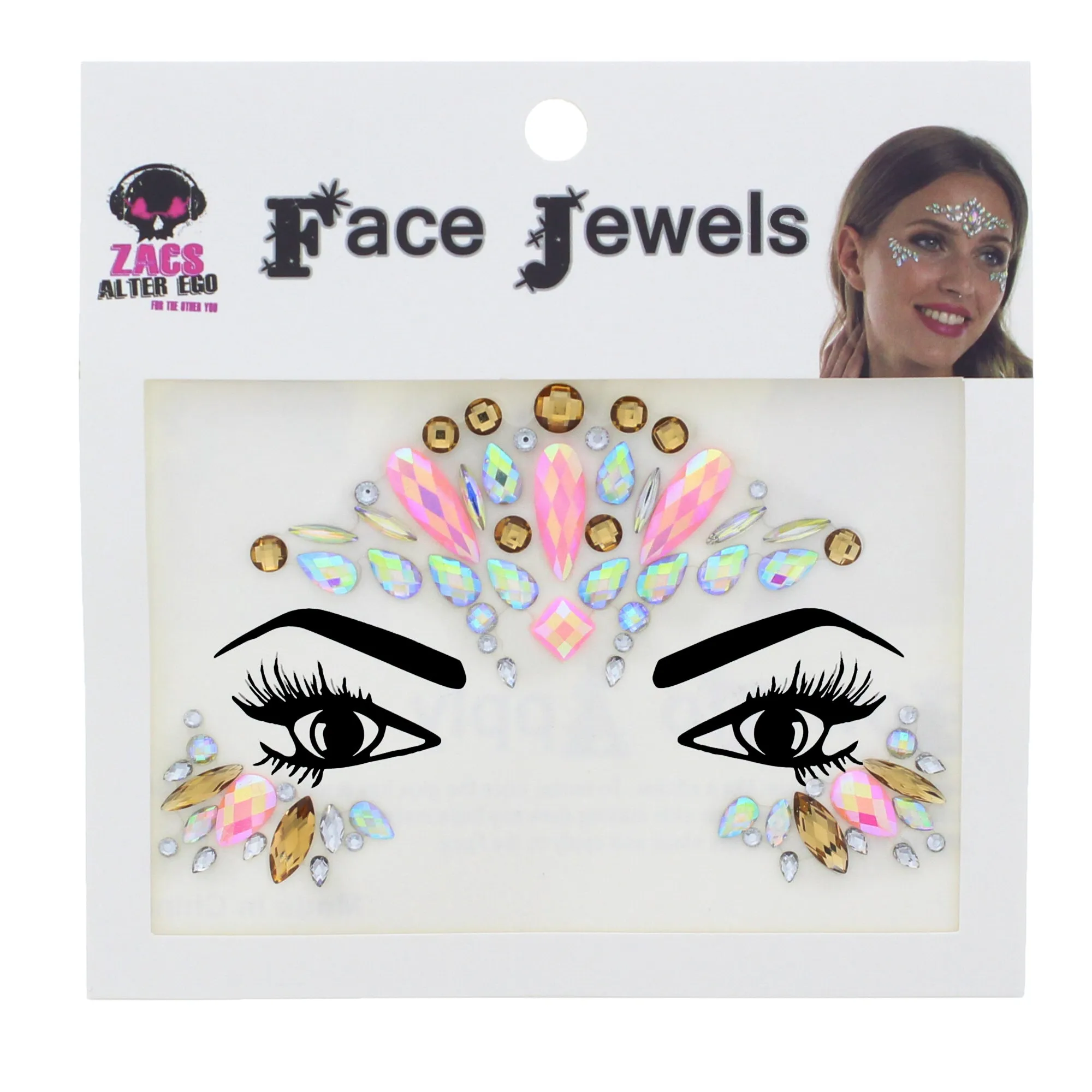 Crystal Stone Face Gems / Jewels - Style N