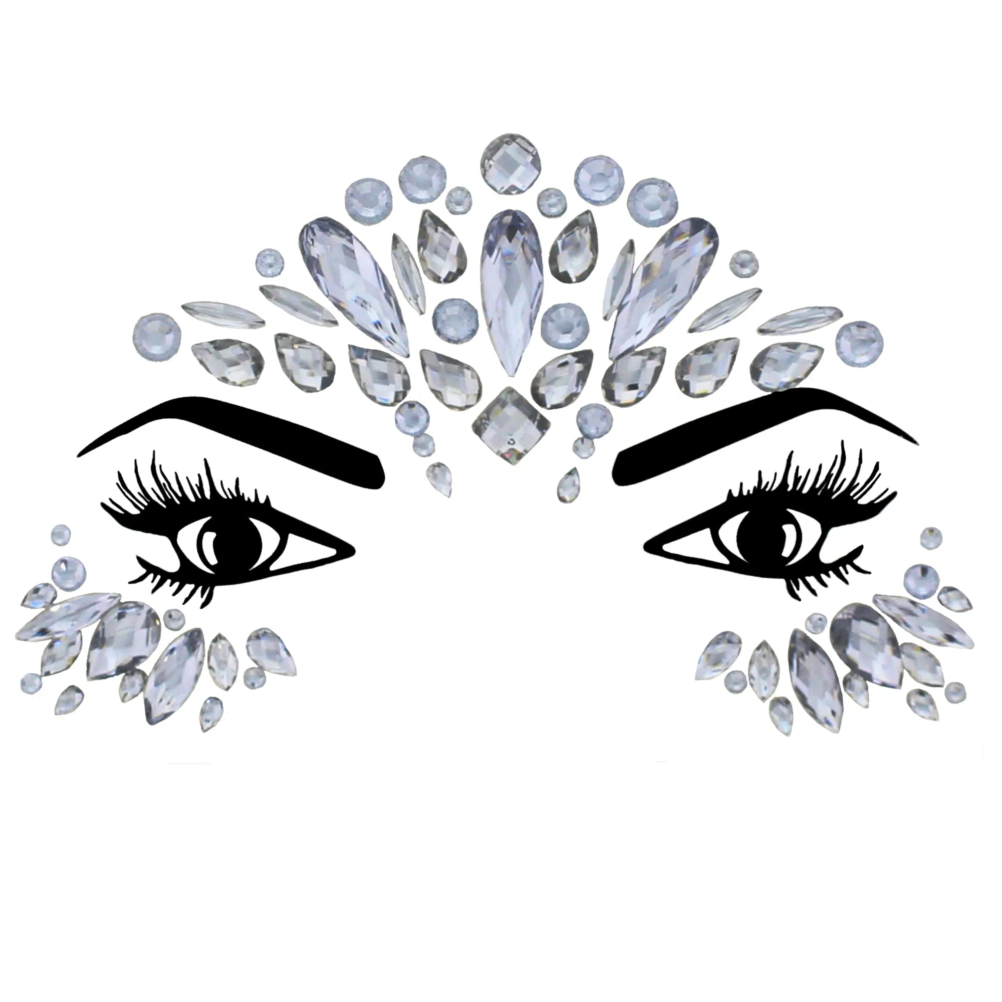 Crystal Stone Face Gems / Jewels - Style N