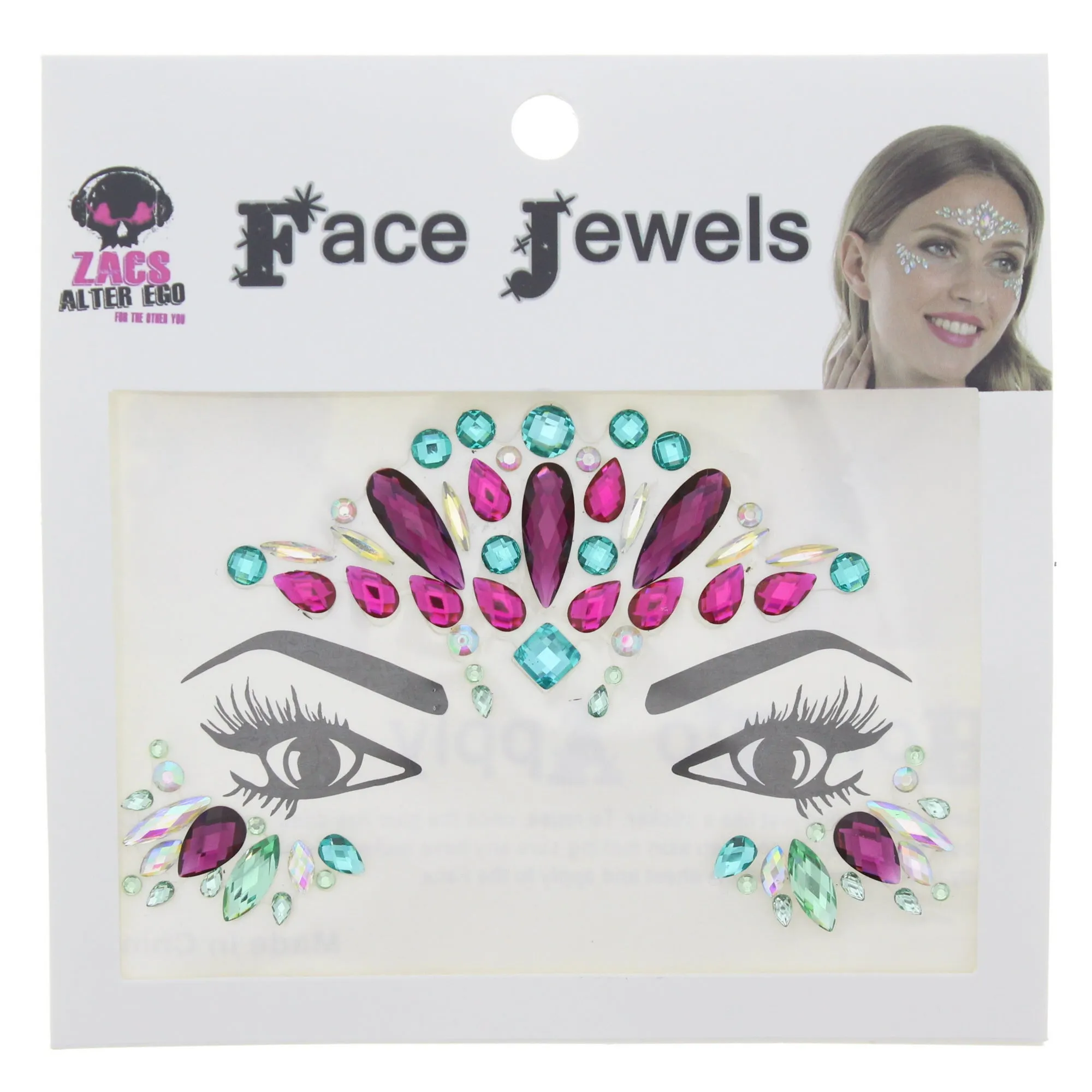 Crystal Stone Face Gems / Jewels - Style N