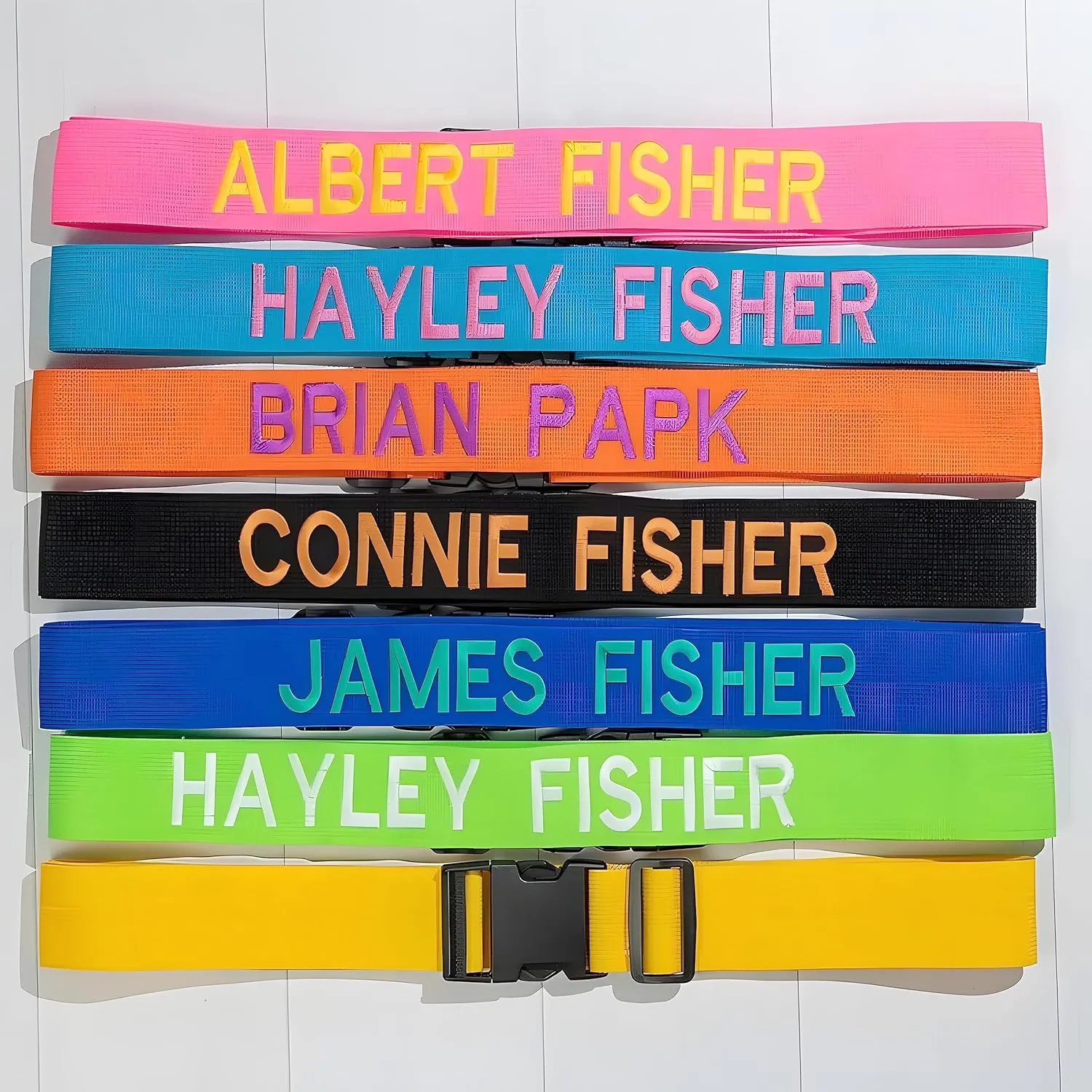 Customized Embroidered Luggage Strap - Personalized Name, Monogrammed Suitcase Belt for Secure Travel, Easy Baggage Identification Unique Gift Frequent Flyers and Travel Enthusiasts (Yellow)
