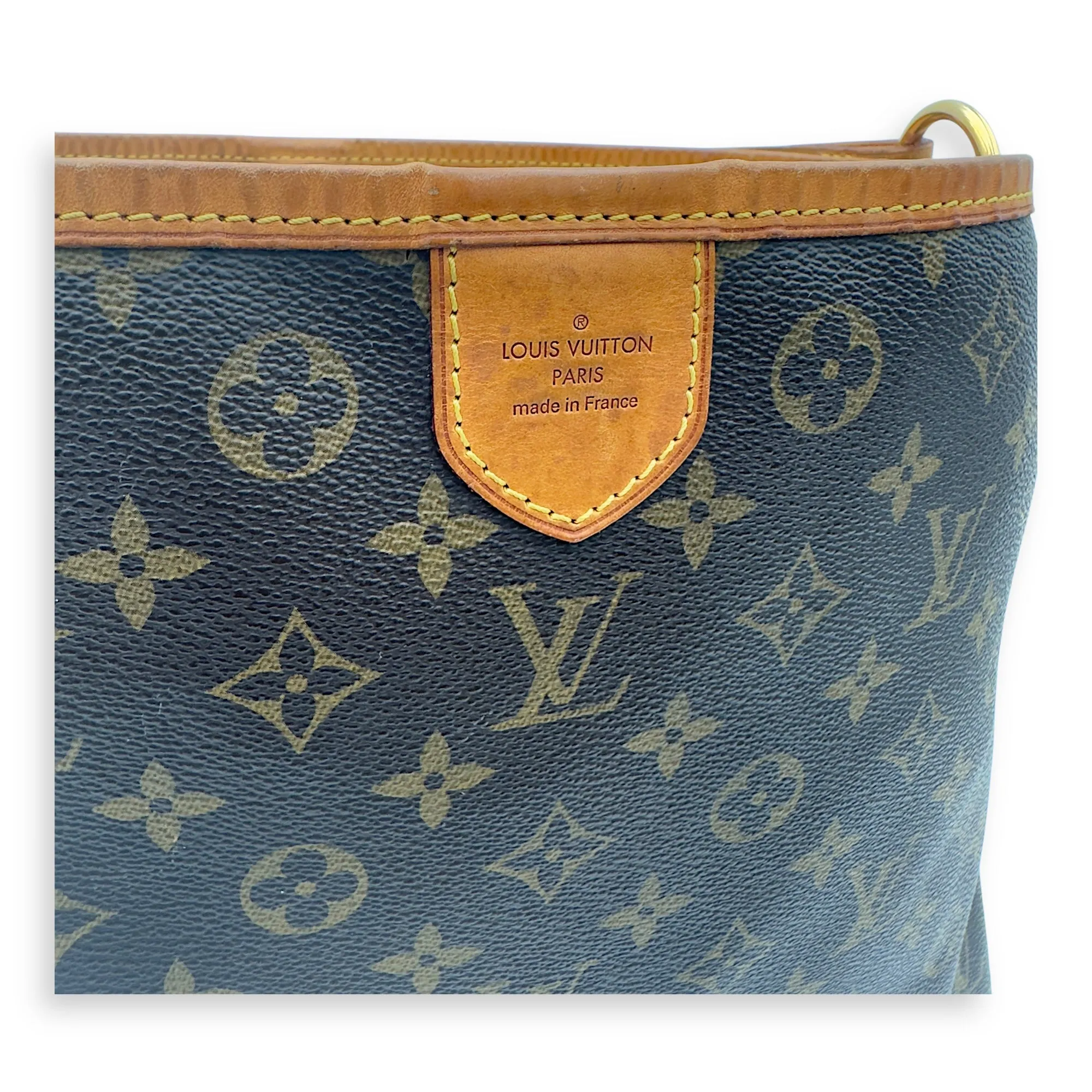 Delightful Shoulder Bag Brown in Monogram Coated Canvas, Gold hardware