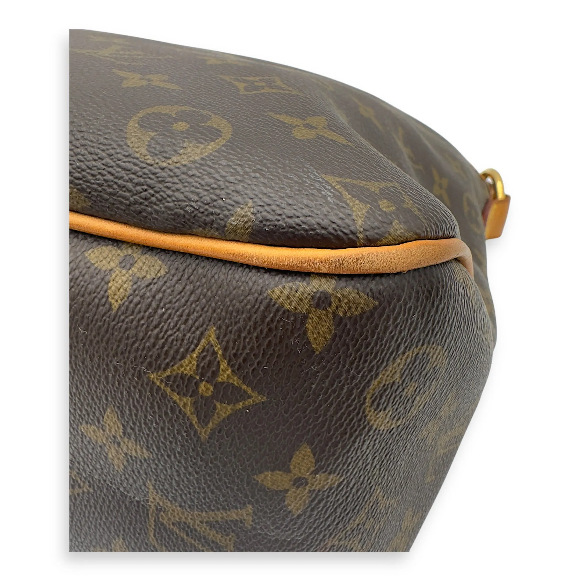 Delightful Shoulder Bag Brown in Monogram Coated Canvas, Gold hardware
