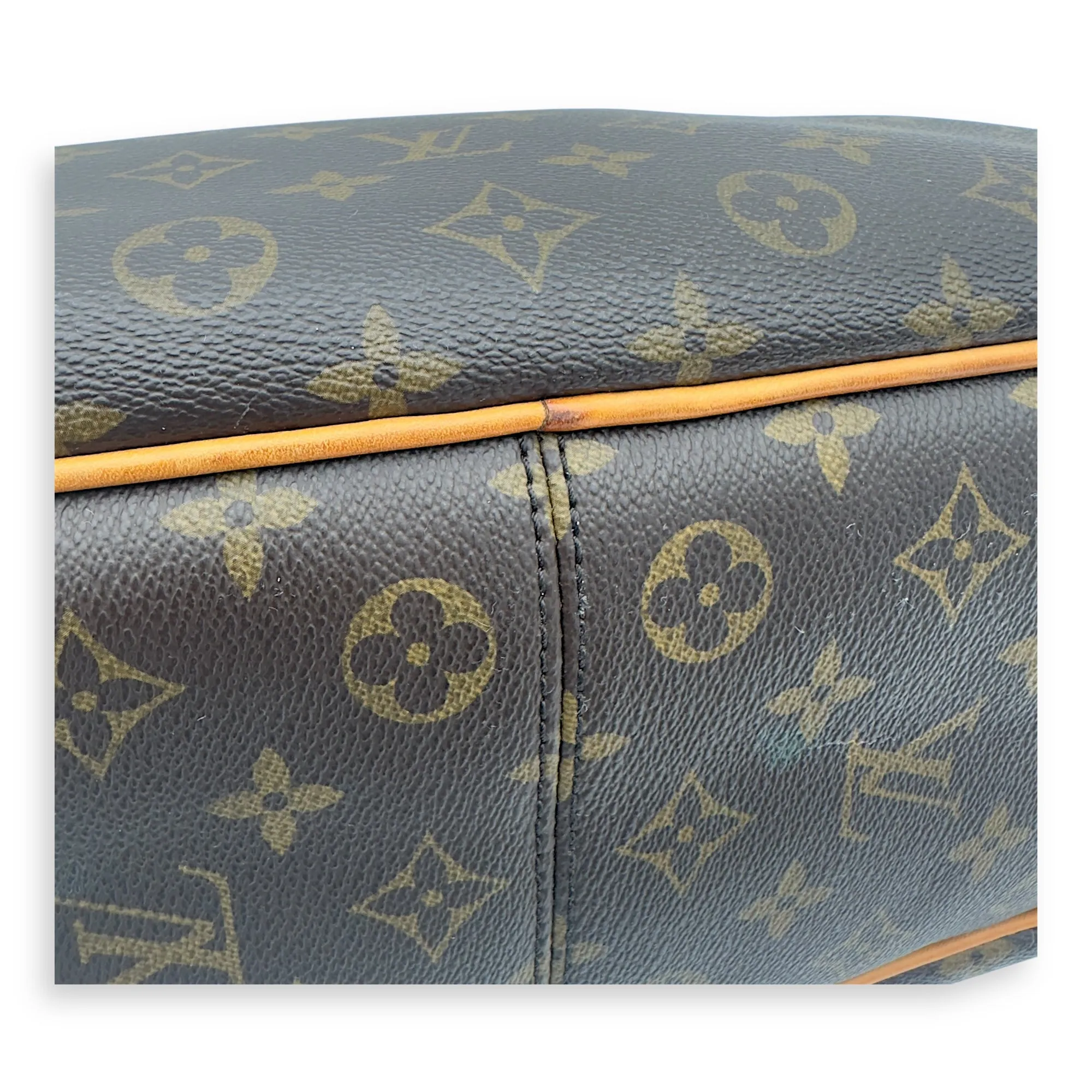Delightful Shoulder Bag Brown in Monogram Coated Canvas, Gold hardware