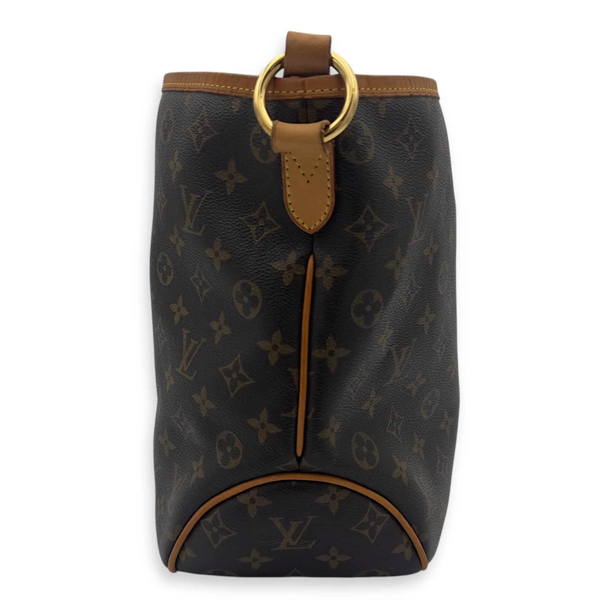 Delightful Shoulder Bag Brown in Monogram Coated Canvas, Gold hardware